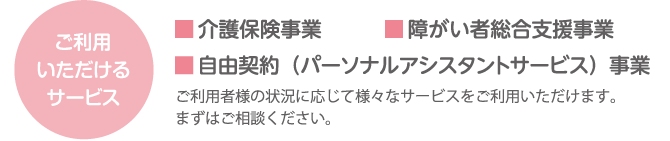 ご利用いただけるサービス